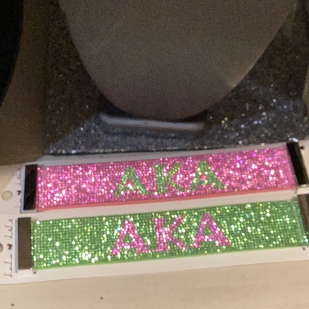 Sparkling Pink and Green Bracelet